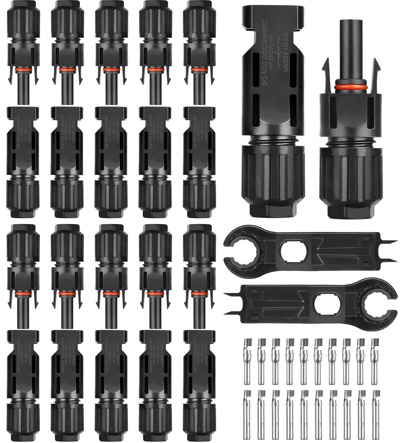 SolarStecker, 20/50/100 pcs Männlich Weiblich Solarmodul Stecker Ip67 Wasserdicht, PV Stecker Kompatibel mit 2.5mm²-6mm² Solarkabel