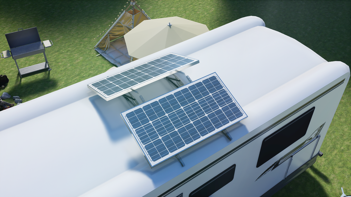 m4solar M05 41 Zoll 104cm Solarmodul ALU Solarmodul Halterung,Photovoltaik Aufständerung Balkonkraftwerk Halterung Solarpanel Befestigung für Flachdach, Wand, Boot, Wohnmobil