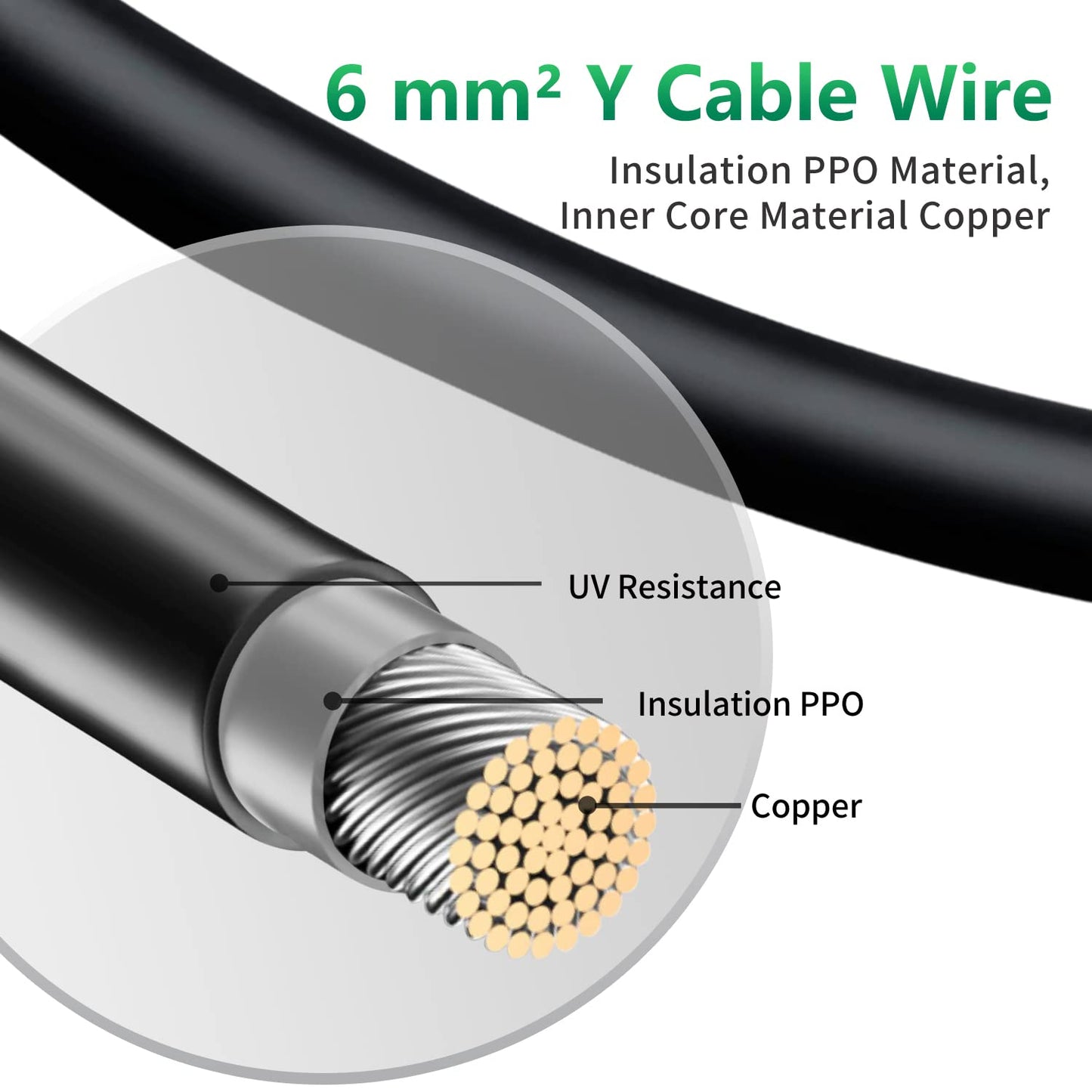 Solarmodul Kabel Y-Stecker 2,5–6 mm², Solarkabel Y-Verteiler 12/10 AWG Photovoltaik-Solarkabel PV-Stecker 1 Paar MMF + FFM für parallele PV-Verbindung, rot + schwarz