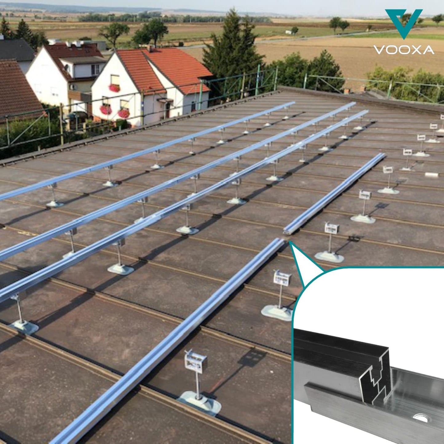 Aluminium C-Profilverbinder für 40x40-Montageschiene PV Solarpanelen | Photovoltaik Solarmodul Schienen Verbinder zur Montage von Aluminiumprofilen | Photovoltaik Montageschiene Zubehör