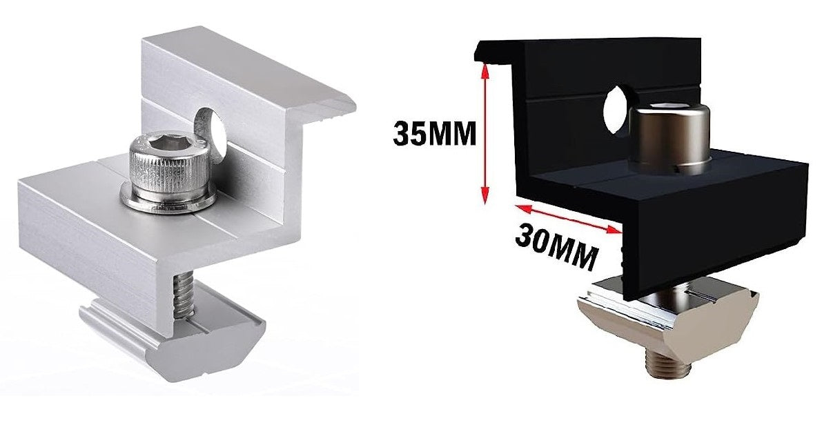 8 pcs Photovoltaik Solarmodul Endklemmensatz 30mm 35mm in einem Mby10