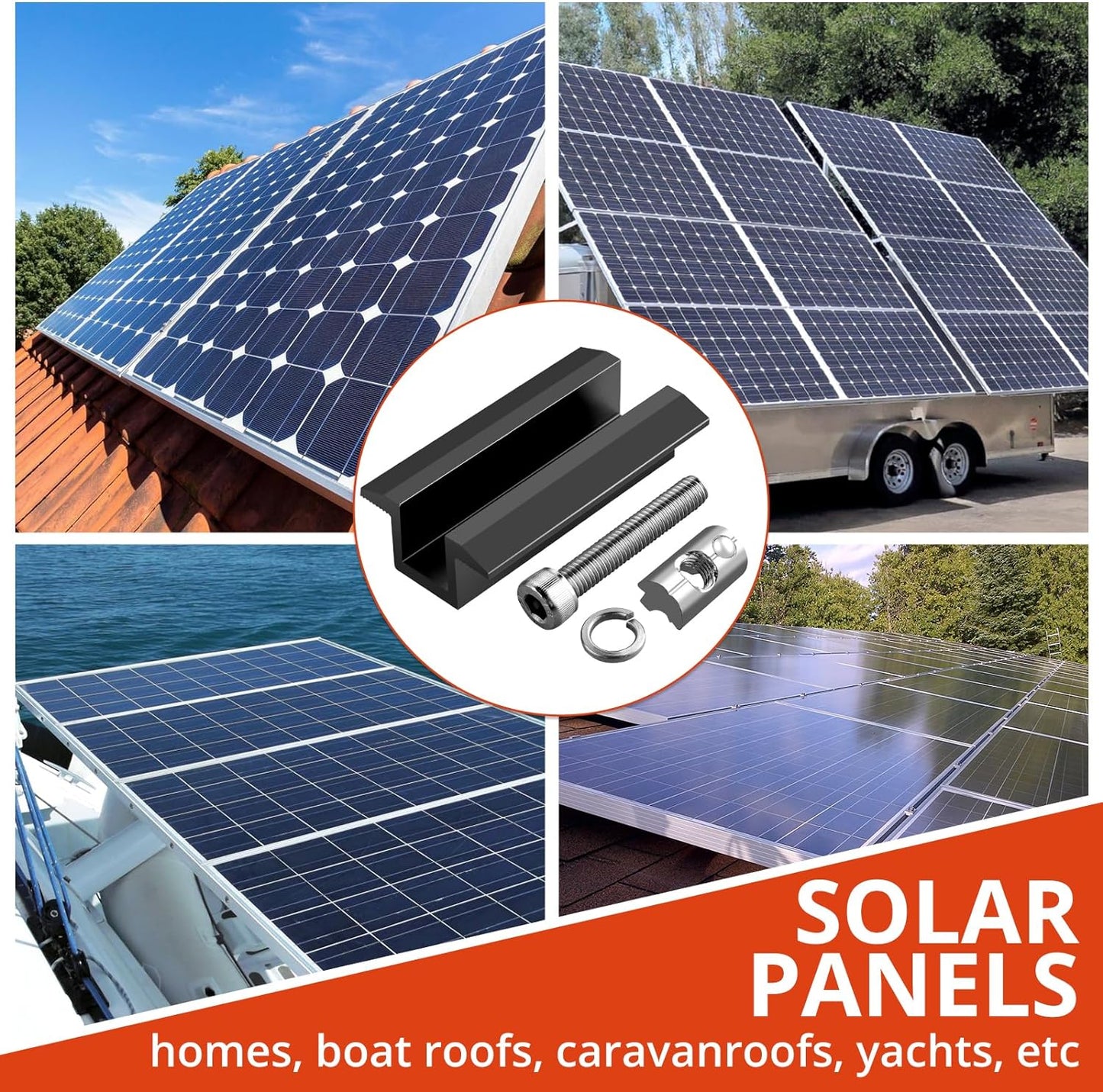 10pcs Photovoltaik-Solarmodul-Mittelklemmen Mzy13